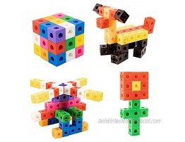 TOYLI 100 Piece Linking Cubes Set for Counting Sorting STEM Connecting Math Manipulatives Educational Toy for Preschool Kindergarten Homeschool