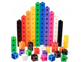 TOYLI 100 Piece Linking Cubes Set for Counting Sorting STEM Connecting Math Manipulatives Educational Toy for Preschool Kindergarten Homeschool