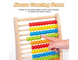 Wondertoys Wooden Abacus Educational Counting Frames Toy 100 Beads Math Tool Baby Abacus for Kids Montessori Gifts Abaco Matematicas para Niños
