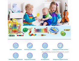 CYY Musical Instrument Toys for Toddlers,Baby Learning Music Sets,Wood Xylophone&Percussion Instruments for Children,Preschool Educational for Kids A Great Birthday Gifts for Boys or Girls