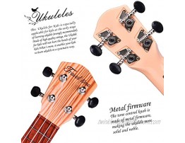 FUN LITTLE TOYS 21 Inch Toy Guitar Ukulele for Kids Musical Instruments for Kids with Strap Picks and Tutorial Learning Educational Toys for Boys and Girls Burlywood