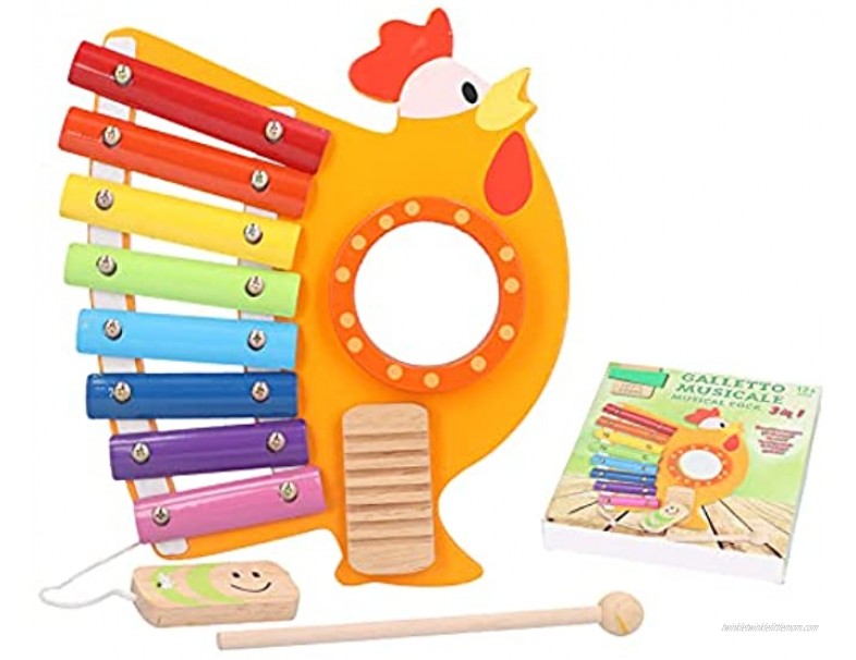GLOGLOW Kids Musical Instrument Set Toddlers Xylophone Toy Kids Wooden Xylophone Educational Preschool Xylophone Instrument Preschool Educational Toys