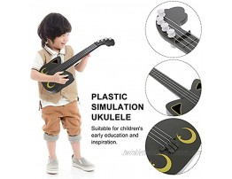 Happyyami Ukulele Toy Guitar Mini Cat Plastic Guitar Beginners Child Musical Instruments Educational Toys Suitable for Toddler Baby Preschool Children