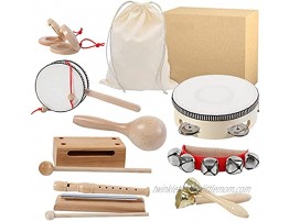 Hhyoisn Toddler Musical Instrument Toy Set  Wooden Percussion Music Toys for Babies Preschool Education and Early Education The Montessori Toys Gift for Boys and Girls