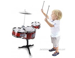 JAFATOY Small Plastic Drum Set Toy for Kids Age 3 6 Years Old Toy Musical Instruments Playing Rhythm Beat Toy Great Gift for Boys Girls