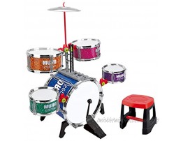 Kids Toddlers Jazz Drum Set Musical Playset Toy Perccussion Instrument Kit for Kids Little Rockstar Kit to Children’s Creativity Ideal Gift Toy for Kids Teens Boys & Girls Jazz Drum Set