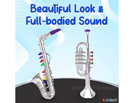 Kidstech Musical Instruments for Kids Musical Set Includes a Trumpet and Saxophone Fun Preschool Instruments Musical Toy for Boys and Girls Ages 3+