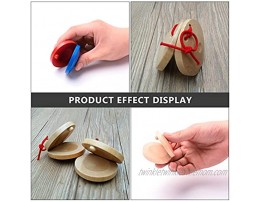 Kisangel 4Pcs Kids Castanets Musical Instrument Toy Toddlers Percussion Clap Board Hand Clapper Noisemakers Music Educational Toys for Children Random Color