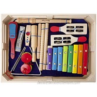 Melissa & Doug Deluxe Band Set With Wooden Musical Instruments and Storage Case