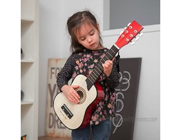 New Classic Toys Wooden Guitar Toy for Toddlers 3 Years Old Boys and Girls Baby Gifts Kids Musical Instruments for Childrens Three Year Old Inclusive Musicbook Deluxe Natural