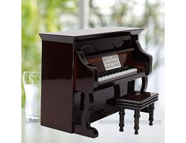 NITRIP Instrument Ornaments Musical Model Mini Piano Brown Miniature Piano Musical Instrument Model Exquisite Craft Office for Home