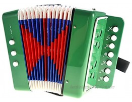 PowerTRC Children's Accordion | Musical Instrument | Easy to Learn Music | Kids Instrument | Green