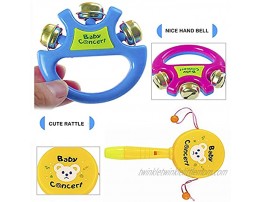 sgh Toddler Musical Instruments Toys 5pcs Kids Baby Roll Drum Musical Instruments Band Kit Children Toy Birthday Gifts for 12 Months Olds Ages 2 3 4 5 Years Boys Girls Children