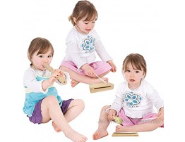 Stoie's International Wooden Music Set for Toddlers and Kids- Eco Friendly Musical Set with A Cotton Storage Bag Promote Environment Awareness Creativity Coordination and Have Lots of Family Fun
