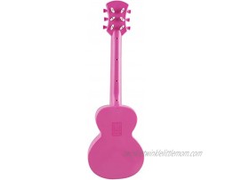 Vokodo Toy Guitar 6 Metal String Acoustic Kids 26” Ukulele With Guitar Pick Rock Star Toy Musical Instrument Vibrant Sound And Pink Color Tunable Perfect For Children Learning How To Play Educational