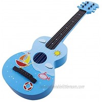 Vokodo Toy Guitar 6 Metal String Acoustic Kids 26” Ukulele With Guitar Pick Rock Star Toy Musical Instrument Vibrant Sound And Blue Color Tunable Perfect For Children Learning How To Play Educational