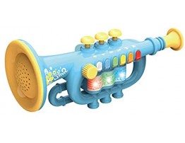YF Yifan Trumpet Instrument Musical Toy Simulation Trumpet Musical Instrument Toys for Kids with Music Light Light Blue