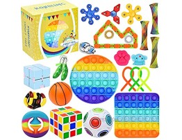 25 Pack Sensory Toys Set Relieves Stress and Anxiety Fidget Toy for Children Adults Special Toys Assortment for Birthday Party Favors Classroom Rewards Prizes Carnival Piñata Goodie Bag Fillers