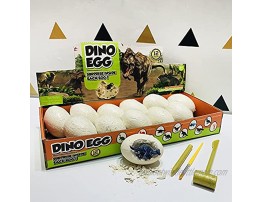 ASIGN Dino Egg Toys（Pack of 12） for Children，Dinosaur Toys Easter Egg Dig Dinosaur Eggs Educational Science Kits Toys Great Gift for Kids