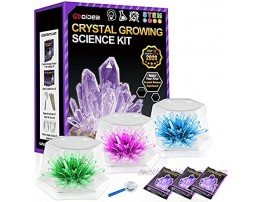 Crystal Growing Kit for Kids Ages 8-12 Stem Project for Kids Ages 5-7 Grow 3 Vibrant Crystals Crystals Grow Fast in 3-7 Days Exciting and Enriching Science Kits for Kids 4-6