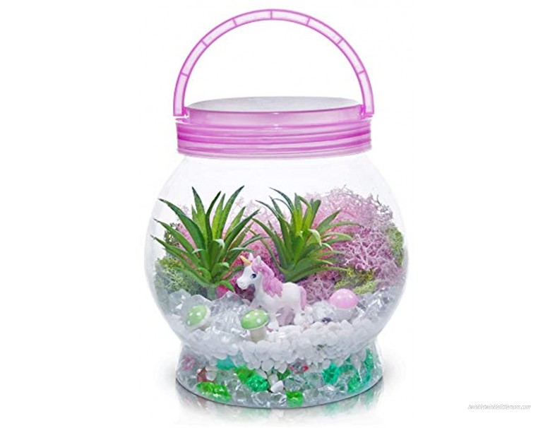 DIY Light up Unicorn Terrarium Kit for Kids with LED Light Create Your Own Magical Mini Plant Garden in a Jar Unicorn Gifts For Girls Crafts Kits Unicorn Stuff Bedroom Decor
