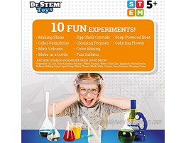 Dr. STEM Toys Kids First Chemistry Set Science Kit 28 Pieces Includes Ten Experiments Goggles Test Tubes All in a Storage Bucket