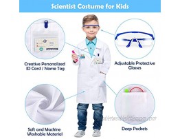 Elover Kids Science Experiments Kit with Lab Coat Scientist Costume Dress Up Pretend Play Toys Set Birthday Gift for Boys Girls Age 8 Years Old Up