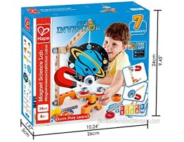 Hape Junior Inventor Magnet Science Lab| 34-Piece Magnetic Science Kit STEAM Educational Toys for Kids 4 Years and Up Model:E3033A