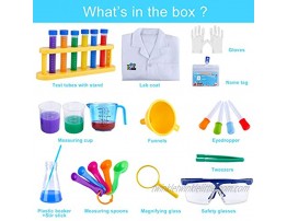 INNOCHEER Kids Science Experiment Kit with Lab Coat Scientist Costume Dress Up and Role Play Toys Gift for Boys Girls Kids Age 6+ Christmas Birthday Party