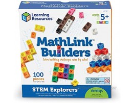 Learning Resources STEM Explorers Math Cubes Early Math Skills Mathlink Builders 100 Pieces Ages 5+