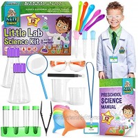 Little Lab Science Kit for Kids Educational Science kit with Easy to Follow Science Experiments for Kids Preschool to Early Elementary Includes Kids lab Coat Goggles and Name tag