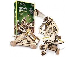 NATIONAL GEOGRAPHIC Construction Model Kit – Build 3 Wooden 3D Puzzle Models Learn about Da Vinci’s Improved Designs Craft Kits are a Perfect Gift for Girls and Boys an AMAZON EXCLUSIVE Science Kit