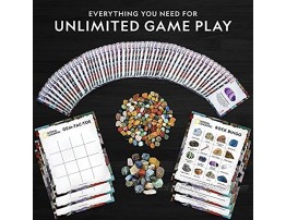 NATIONAL GEOGRAPHIC Rock Bingo Game -Play Rock Bingo Mineral Memory Gemstone Trivia & Your Favorite Card Games Collection Includes Over 150 Rocks and Minerals Great Educational STEM Toys for Kids