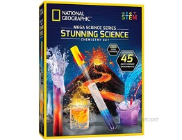 NATIONAL GEOGRAPHIC Stunning Chemistry Set Mega Science Kit with Over 15 Easy Experiments Make a Volcano Launch a Rocket Create Fizzy Reactions & More STEM Toy an  Exclusive Science Kit
