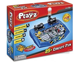 Playz Electrical Circuit Board Engineering Kit for Kids with 25+ STEM Projects Teaching Electricity Voltage Currents Resistance & Magnetic Science | Gift for Children Age 8 9 10 11 12 13+