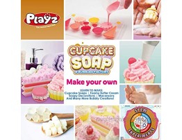 Playz Make & Decorate Cupcake Soap & Bubbles Using DIY Science Kit Fun STEM Gift for Age 8 9 10 11 12 Year Old Girls and Boys Educational Arts and Crafts for Kids Age 8-12
