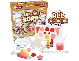 Playz Make & Decorate Cupcake Soap & Bubbles Using DIY Science Kit Fun STEM Gift for Age 8 9 10 11 12 Year Old Girls and Boys Educational Arts and Crafts for Kids Age 8-12