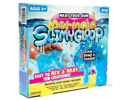 Slimygloop Make Your Own Mermaid DIY Slime Kit by Horizon Group Usa Mix & Create Stretchy Squishy Gooey Putty Slime Sparkling Spangles & Clear Beads Included Blue