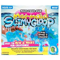 Slimygloop Make Your Own Mermaid DIY Slime Kit by Horizon Group Usa Mix & Create Stretchy Squishy Gooey Putty Slime Sparkling Spangles & Clear Beads Included Blue