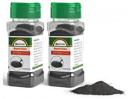 SPACECARE Magnetic Iron Powder Filings for Magnet Education and School Projects 2 Storages Jar 12 Ounces X 2 with Shaker Lids 2 Pack