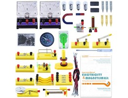 Teenii STEM Physics Science Lab Basic Circuit Learning Starter Kit Electricity and Magnetism Experiment for Kids Junior Senior High School Students Electromagnetism Elementary Electronics LERBOR