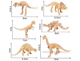 UPINS 30 Pack Dinosaur Fossil Skeletons 3.7 Inch Assorted Dinosaur Skeleton Toy Figures Dino Bones Educational Gift for Science Play Dino Sand Dig Party Favor Decorations