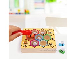 WOOD CITY Toddler Fine Motor Skills Toys,Bee to Hive Matching Game Wooden Color Sorting Toy for Toddler 2 3 Years Old Montessori Preschool Learning Toys Gift for Children