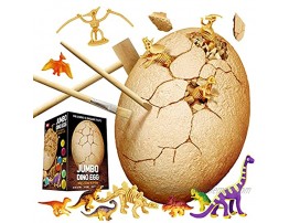 XX Jumbo Dino Egg Dig and Clay Kit Dig Up 12 Dinosaur Fossils and Dinosaur Toys – Great Gifts for Boys Girls Science Kit for Kids 4-8 Craft Kits Archaeology STEM Learning