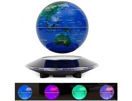 6'' Colorful Magnetic Levitation Floating Globe Earth Rotating World Map Anti Gravity Geographic Globes for LED World Map Night Light Home Office Decor