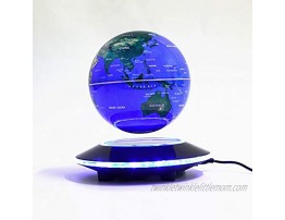 6'' Colorful Magnetic Levitation Floating Globe Earth Rotating World Map Anti Gravity Geographic Globes for LED World Map Night Light Home Office Decor
