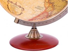 ANNOVA Antique Globe Dia 12-inch 30 CM with A Wood Base Vintage Decorative Political Desktop World Rotating Full Earth Geography Educational for Kids Adults School Home Office Dia 12-inch