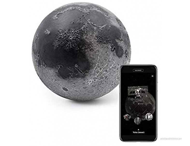 AstroReality: Lunar Classic Smart Globe Extreme Precision Planet Model Developed by NASA Scientists AR App Enabled 3D Printed 3.5 for Kids and Adults who Love Space