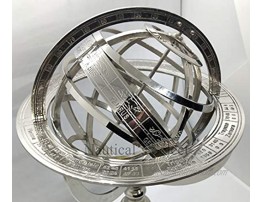 Brass Finish Armillary Sphere Globe Nautical Astrolabe Garden Armillary Zodiac Sphere Globe – Nautical Home Decor | Nautical's Select Nickel 9