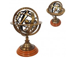Brass Nautical 8 inches Tall Antique Armillary Sphere Globe Replica Gift; Vintage Table Décor and Gift